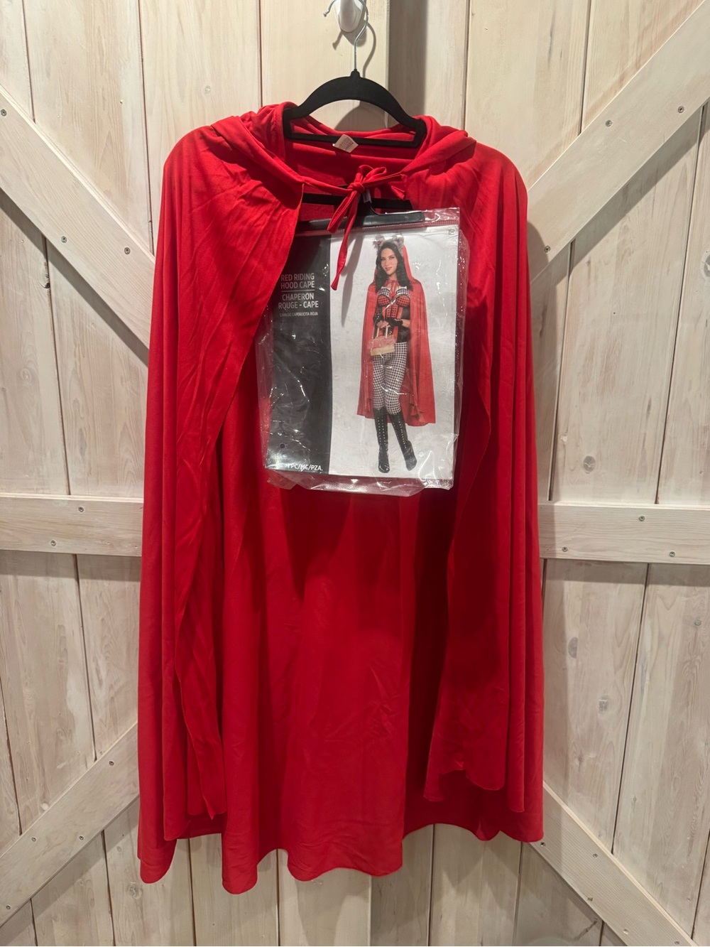 Red Hooded Cape Coat - Women's Costume Cape